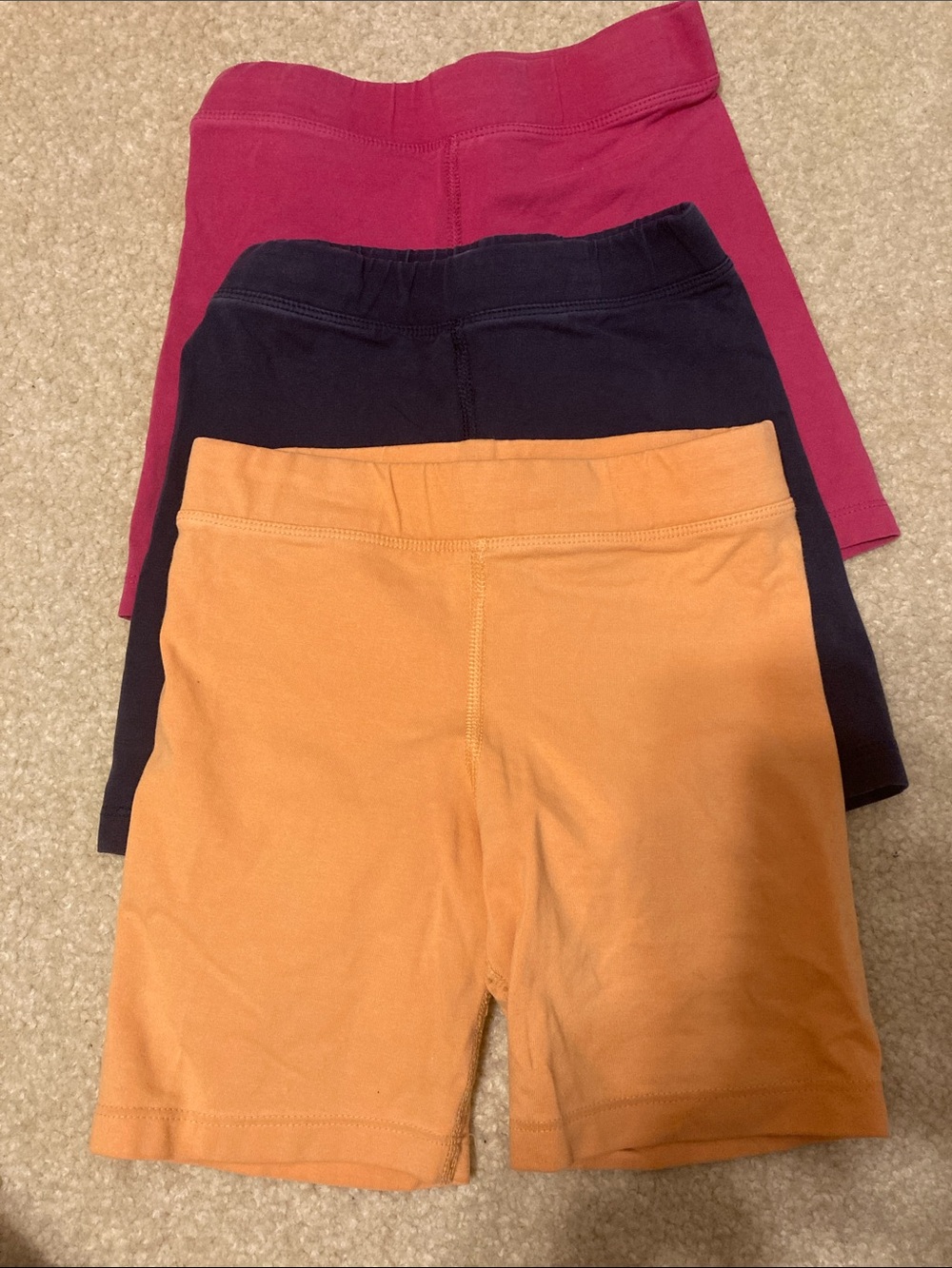 Primary 3-Pack Bike Shorts in Orange, Black & Pink